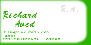 richard aved business card