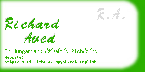 richard aved business card